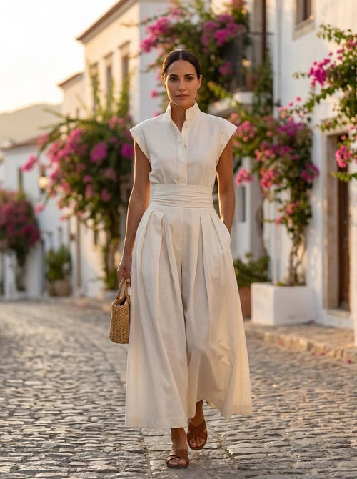 Vestido Midi Plisado Clara - Cendalia