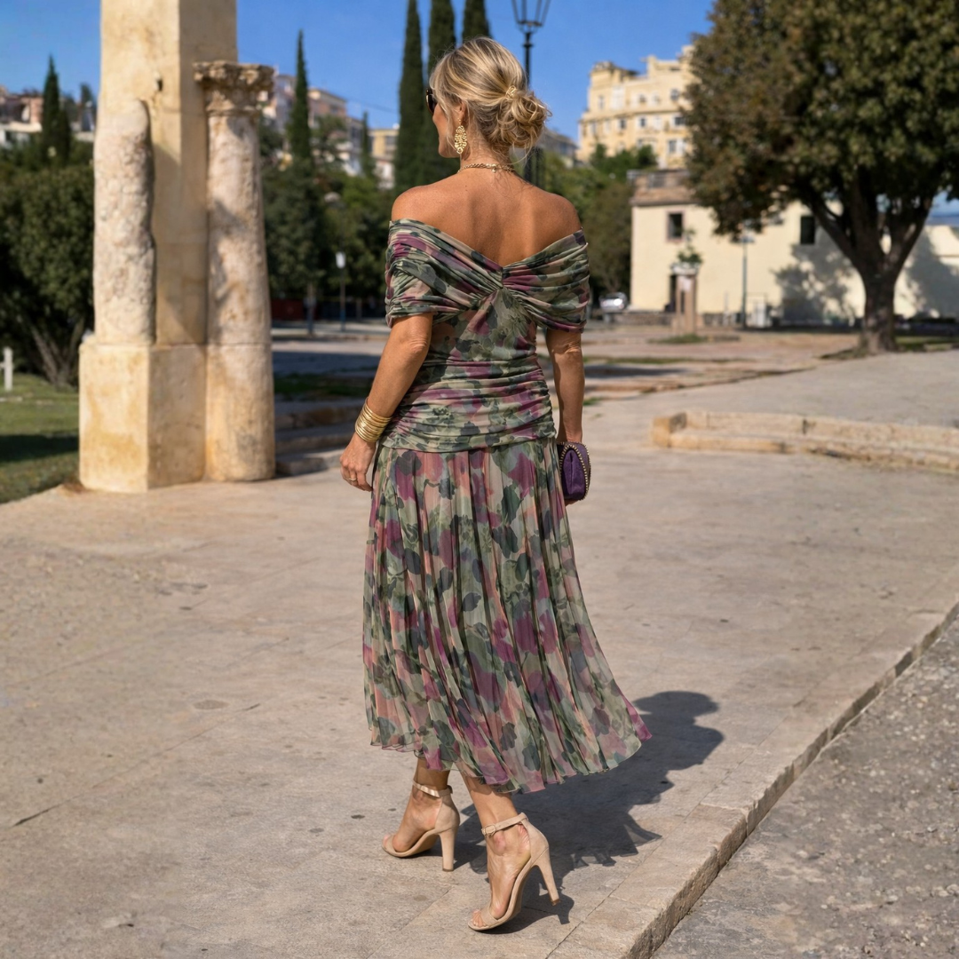 Mikaela - Vestido Maxi Off-Shoulder