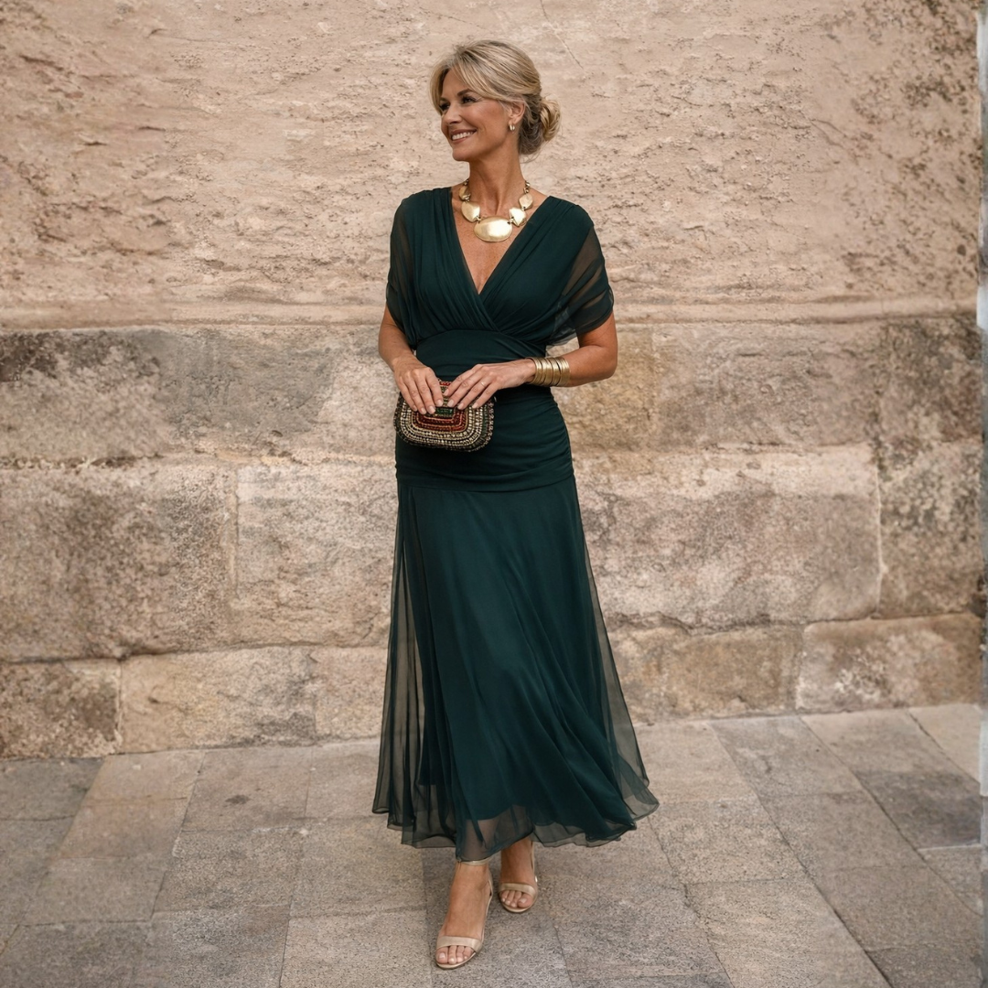 Mikaela - Vestido Maxi Off-Shoulder