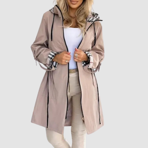 Abrigo impermeable acolchado con capucha
