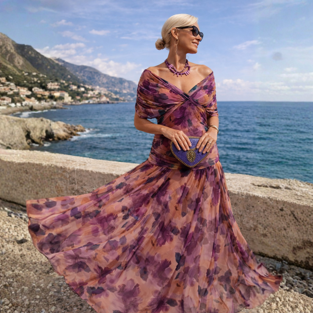 Mikaela - Vestido Maxi Off-Shoulder