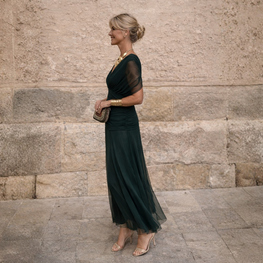 Mikaela - Vestido Maxi Off-Shoulder