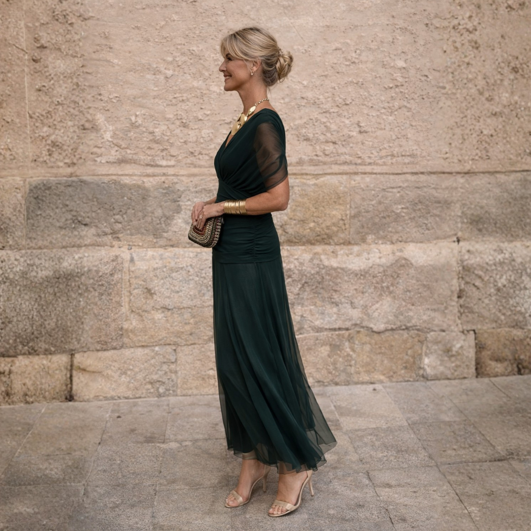 Mikaela - Vestido Maxi Off-Shoulder