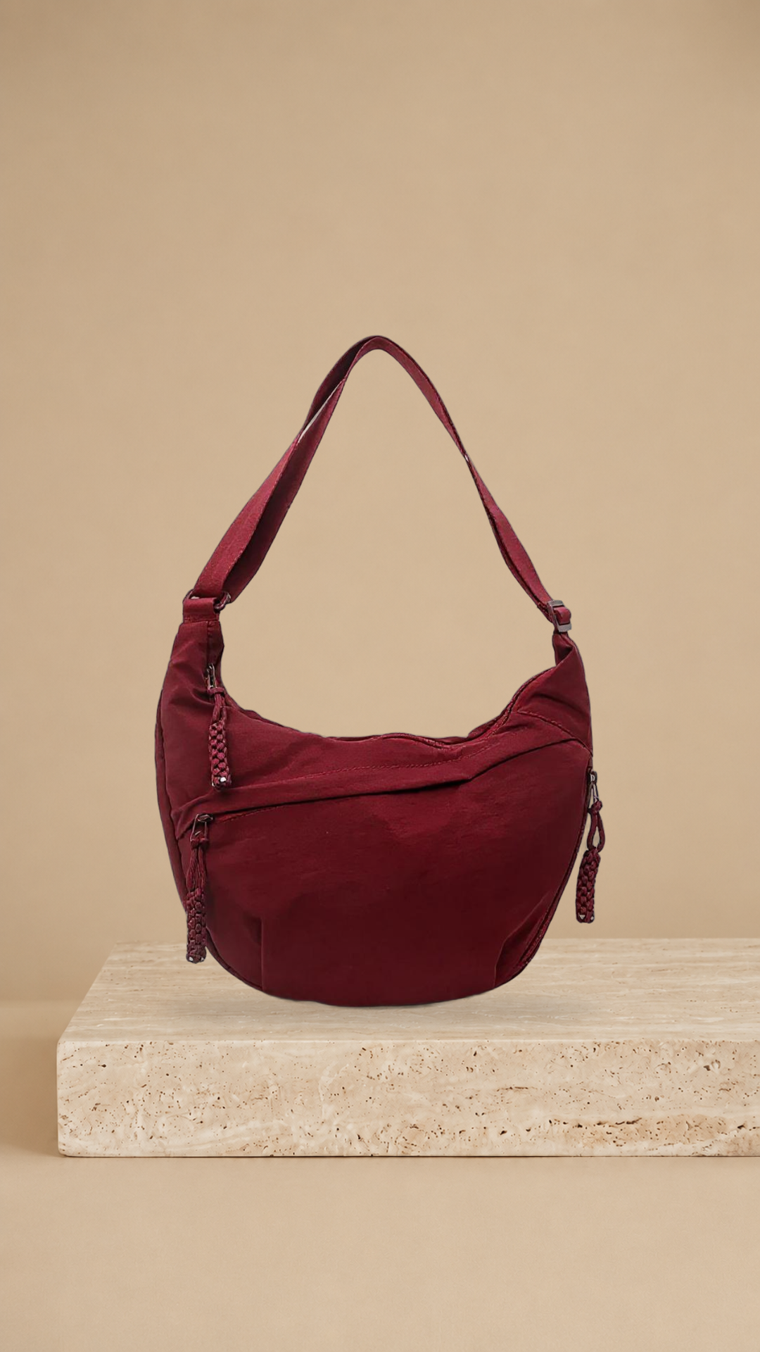 Bolso de Hombro Elegante de Nylon