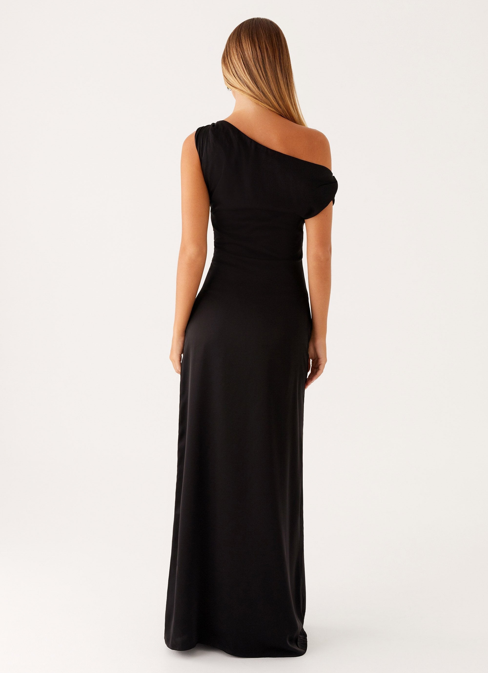 VESTIDO LARGO ELEGANTE ESCOTE BARCO
