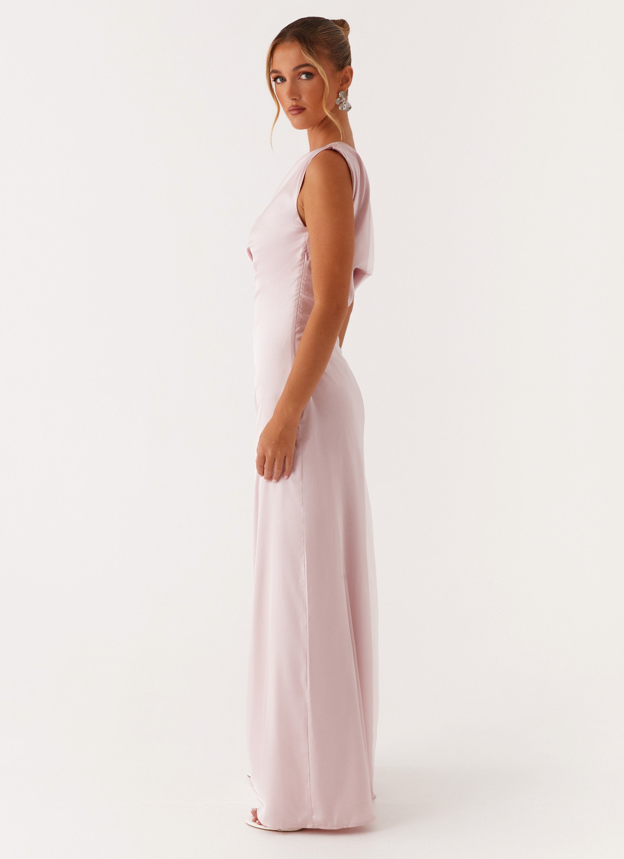 VESTIDO LARGO ELEGANTE ESCOTE BARCO