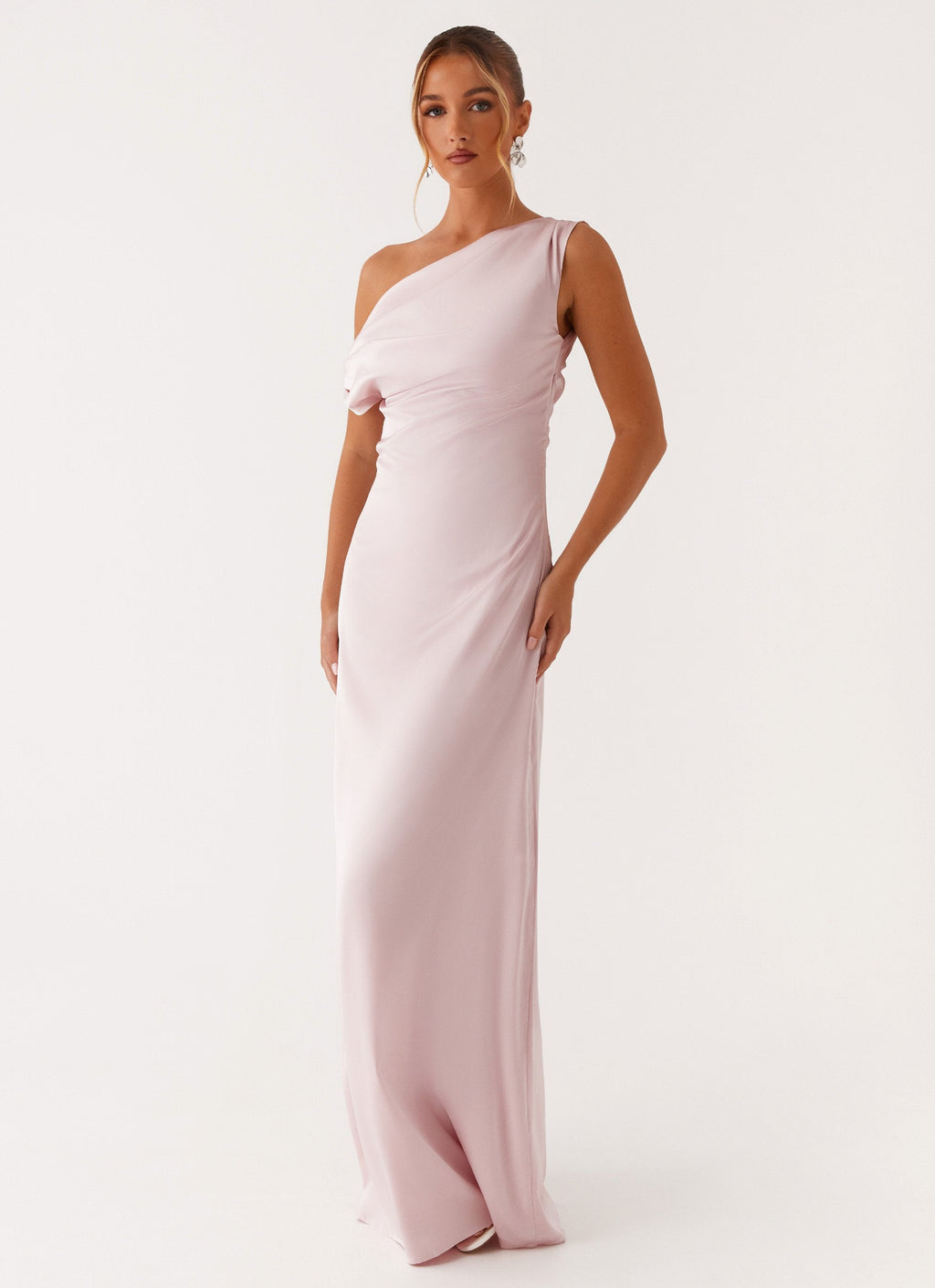 VESTIDO LARGO ELEGANTE ESCOTE BARCO