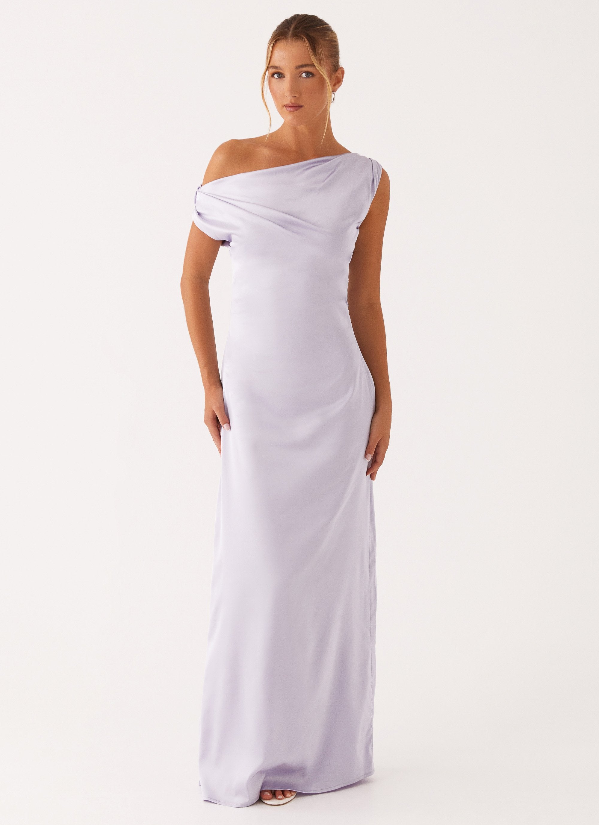 VESTIDO LARGO ELEGANTE ESCOTE BARCO