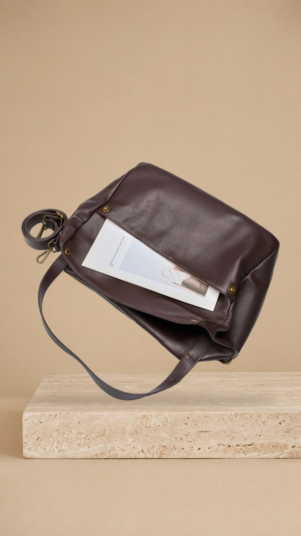 Adriana | Bolso minimalista de piel auténtica suave y retro para diario
