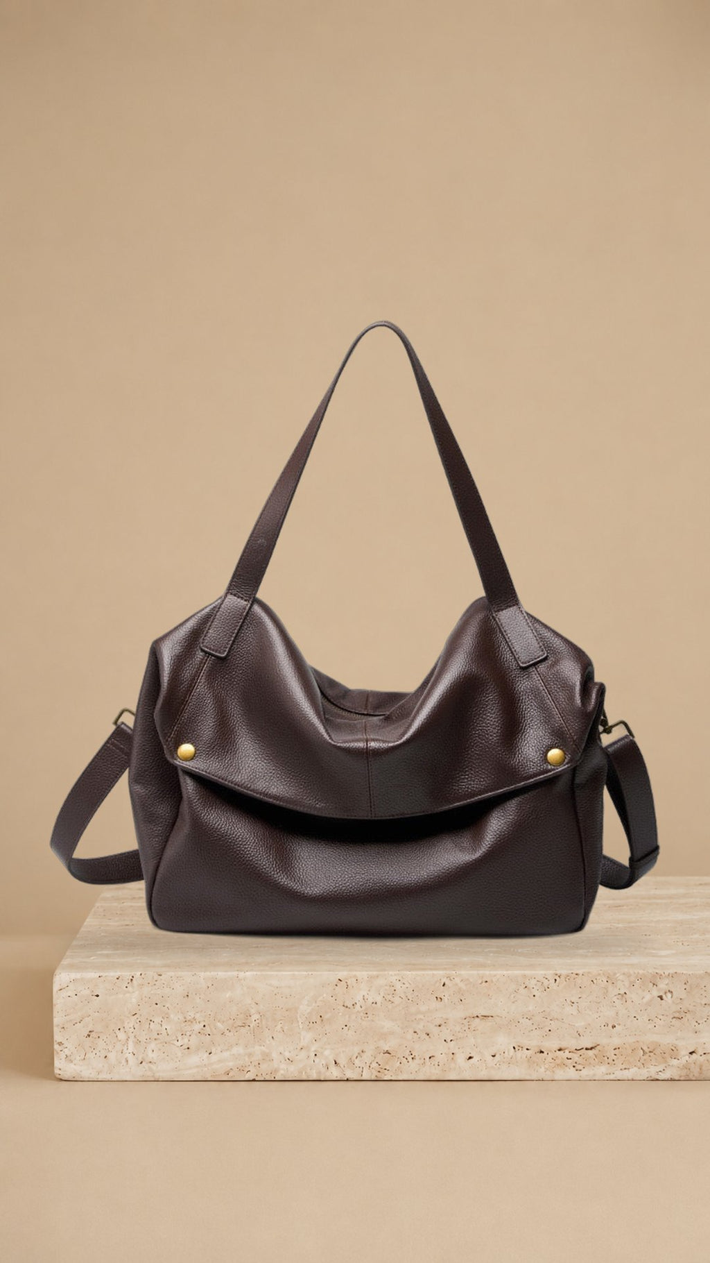 Adriana | Bolso minimalista de piel auténtica suave y retro para diario