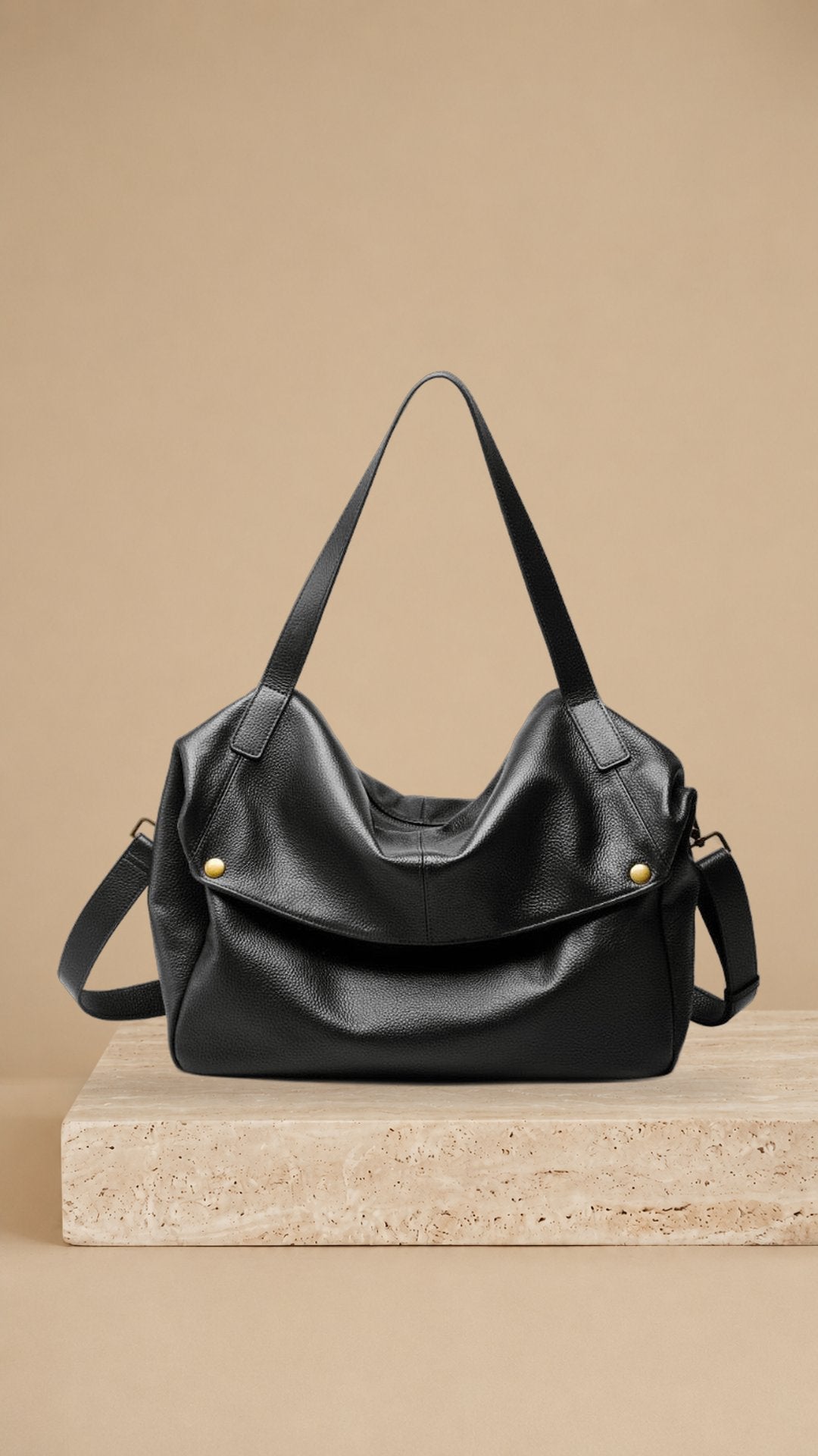 Adriana | Bolso minimalista de piel auténtica suave y retro para diario