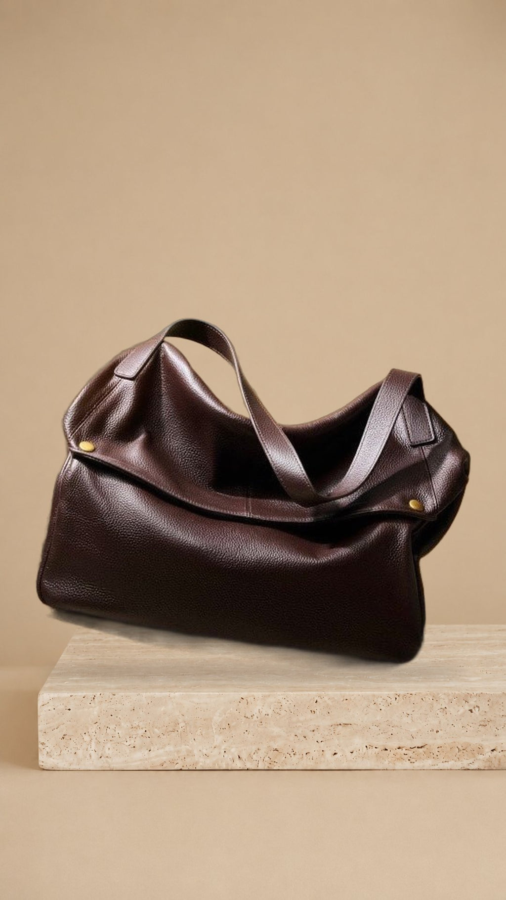 Adriana | Bolso minimalista de piel auténtica suave y retro para diario