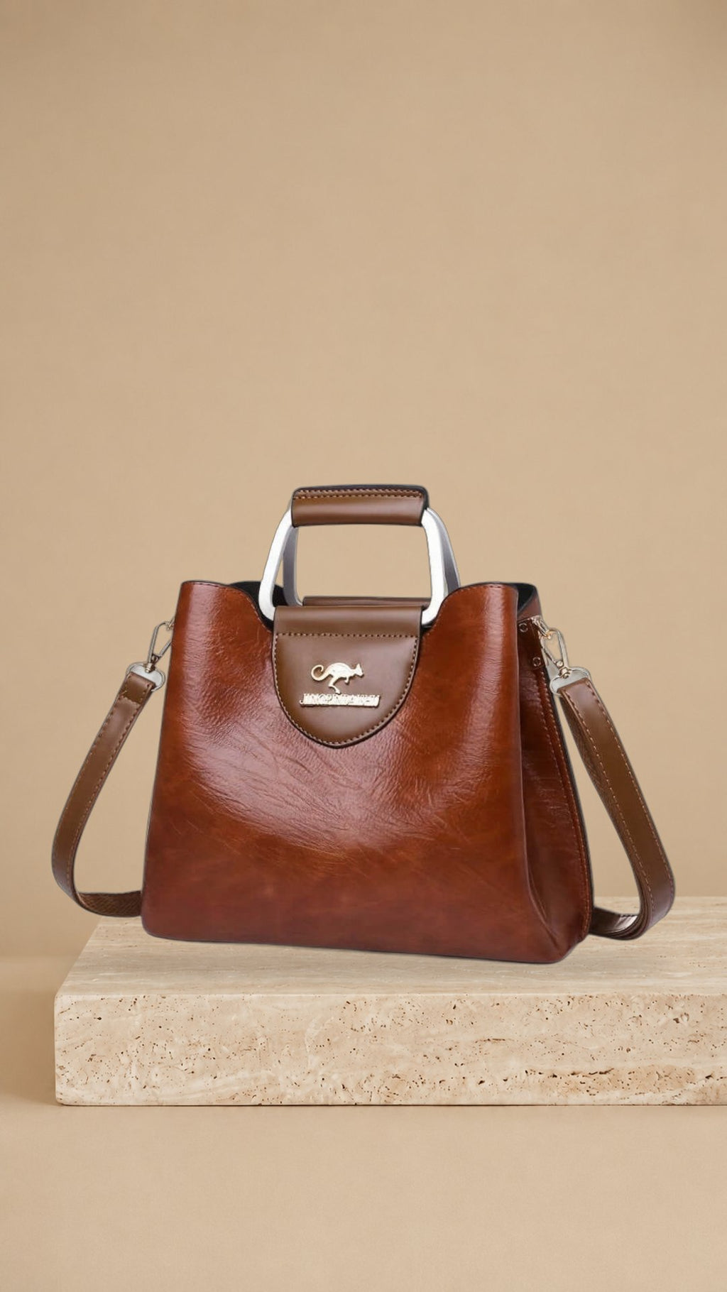 Ana | Elegante bolso de piel bicolor