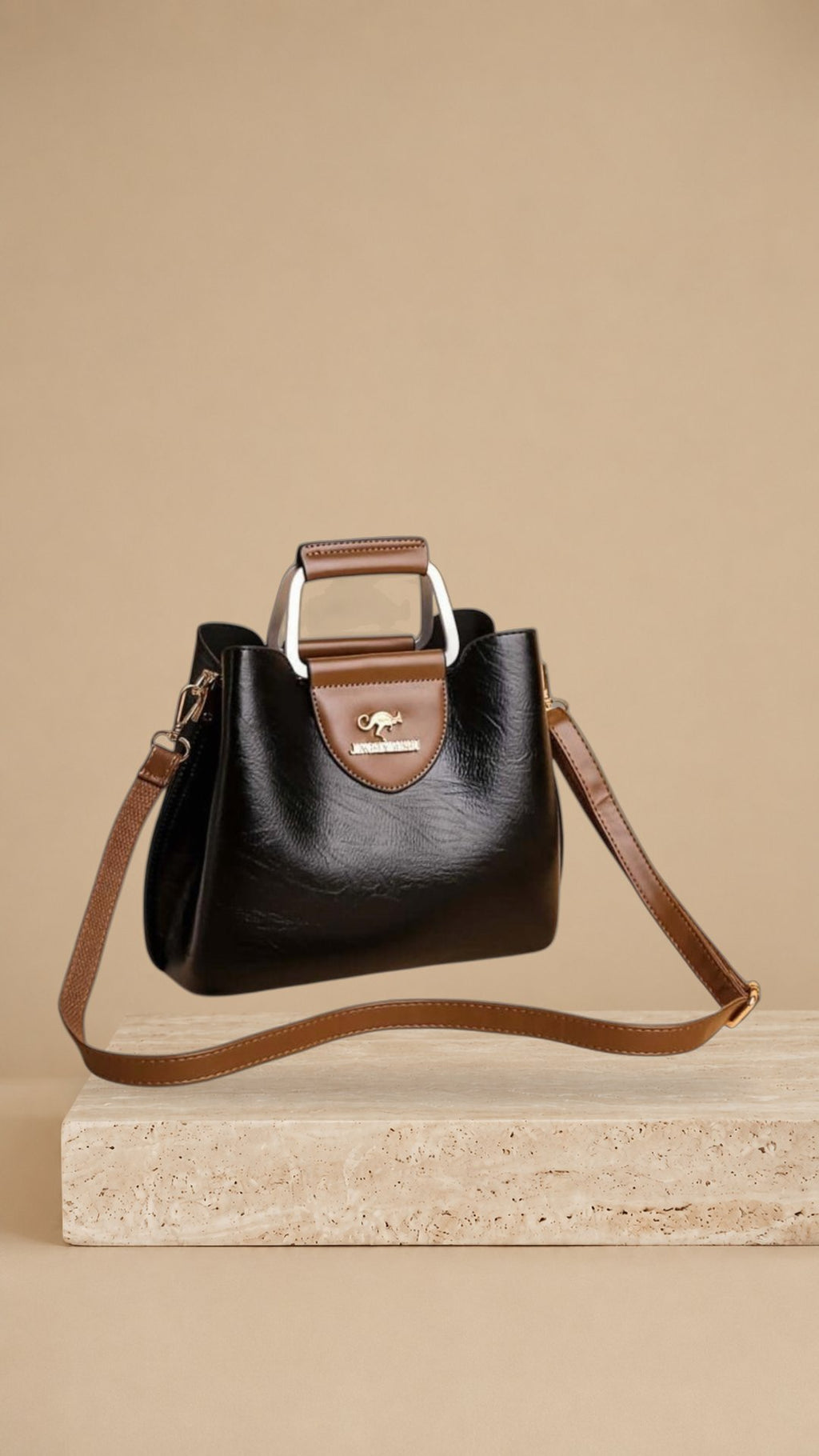 Ana | Elegante bolso de piel bicolor