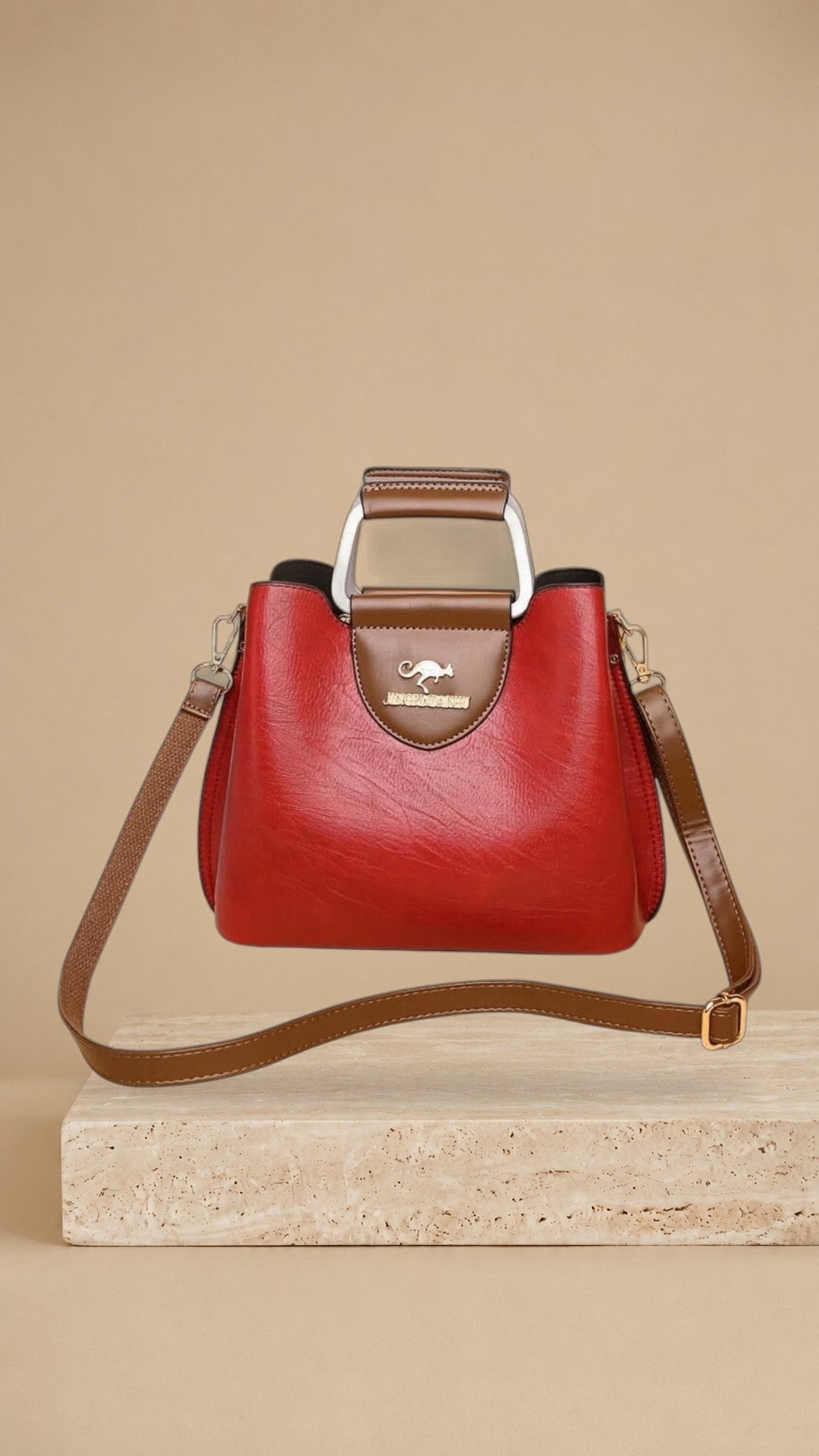 Ana | Elegante bolso de piel bicolor