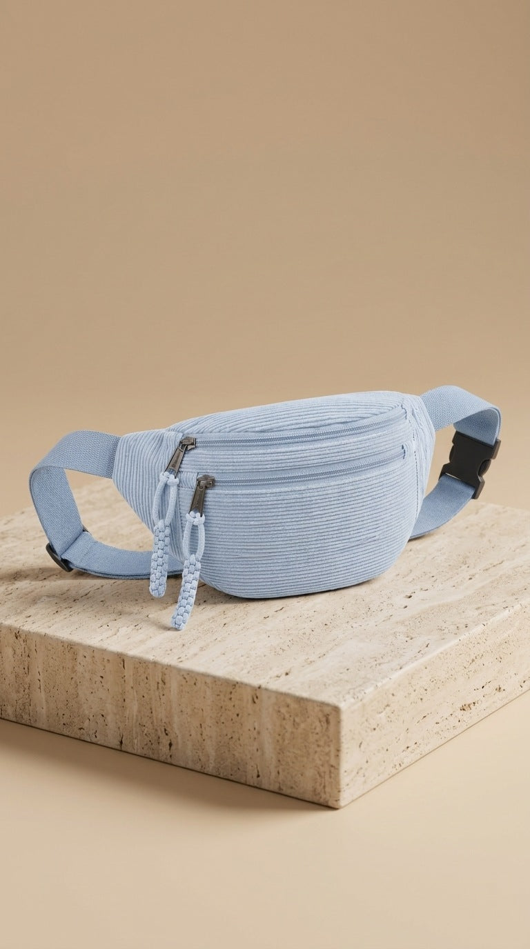 Celeste | Bolso de hombro de pana