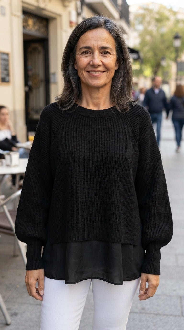 Celia | Jersey Efecto Dos Piezas - Cendalia
