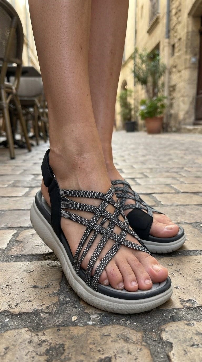 Anne™ | Sandalias Ortopédicas - Negro