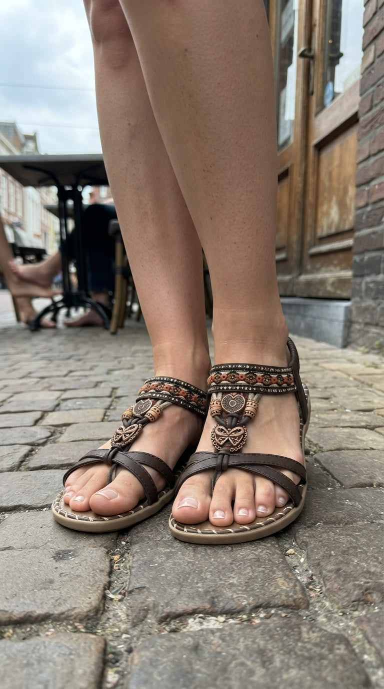 Elisabeth™ | Sandalias Ortopédicas Cómodas - Marrón Oscuro/Marrón