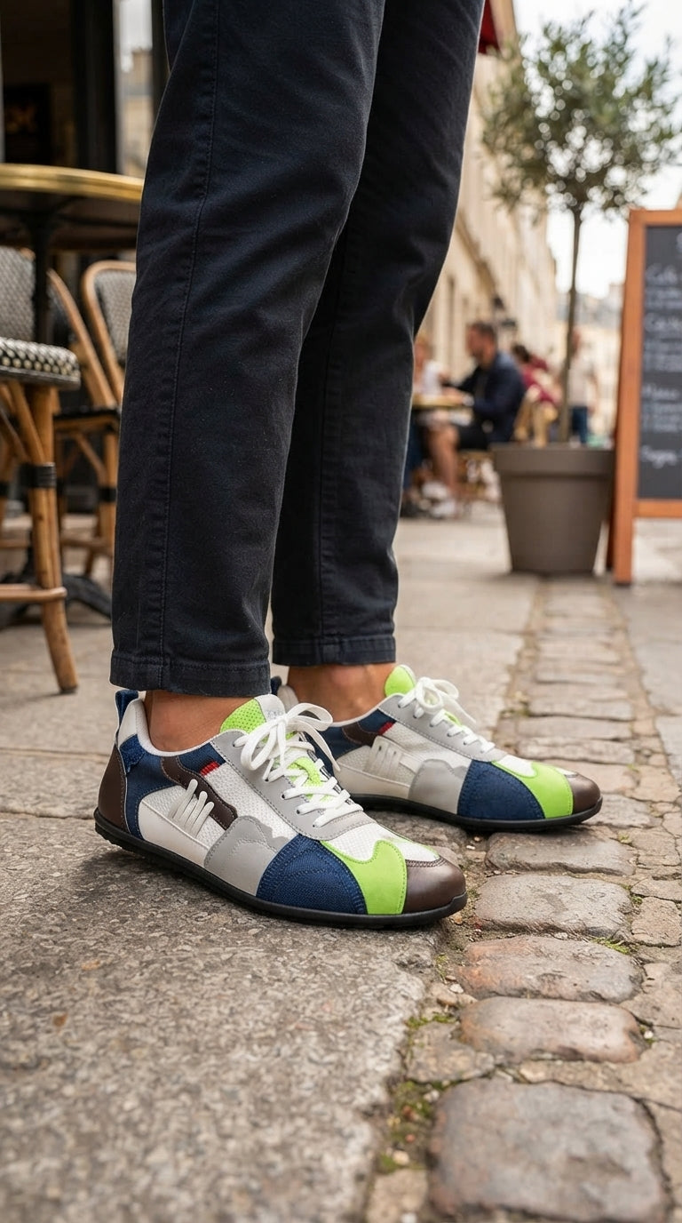 GIOVANNI  | Zapatillas Retro de Colores - Blanco