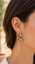 Pendientes Elegantes con Esmalte en Oro