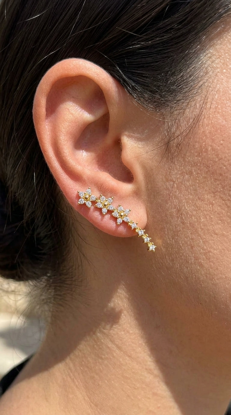 Pendientes florales atemporales