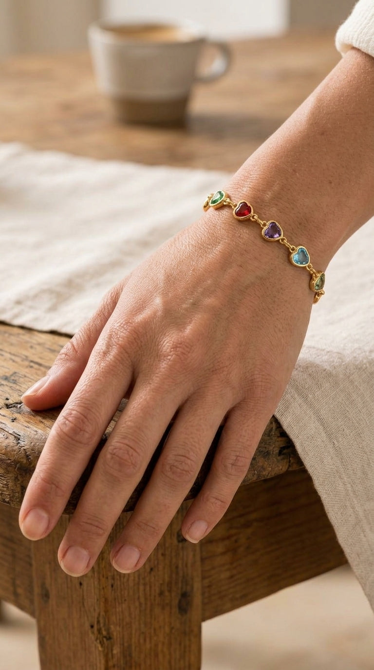 Pulsera única en forma de corazón