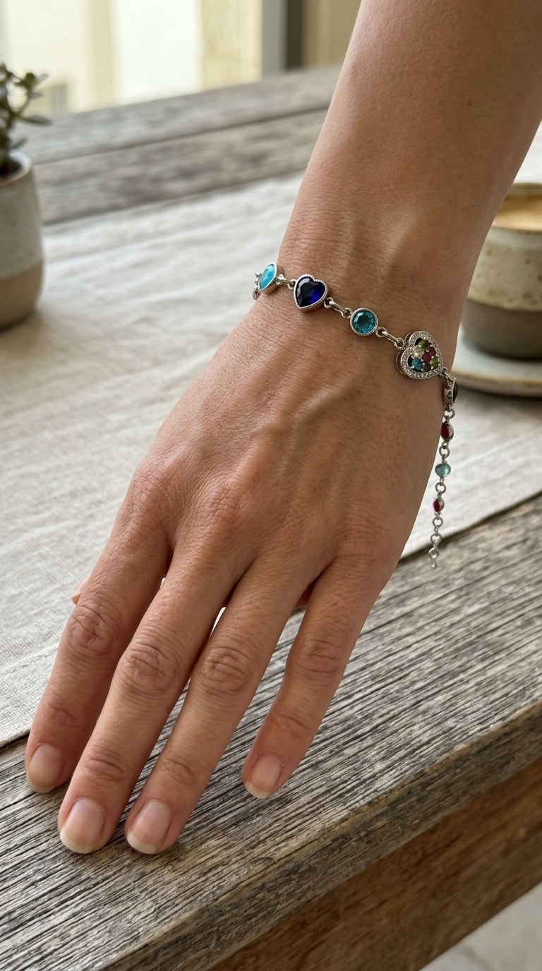 Pulsera única en forma de corazón