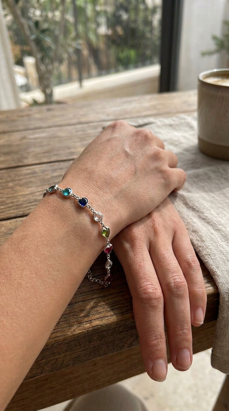 Pulsera única en forma de corazón