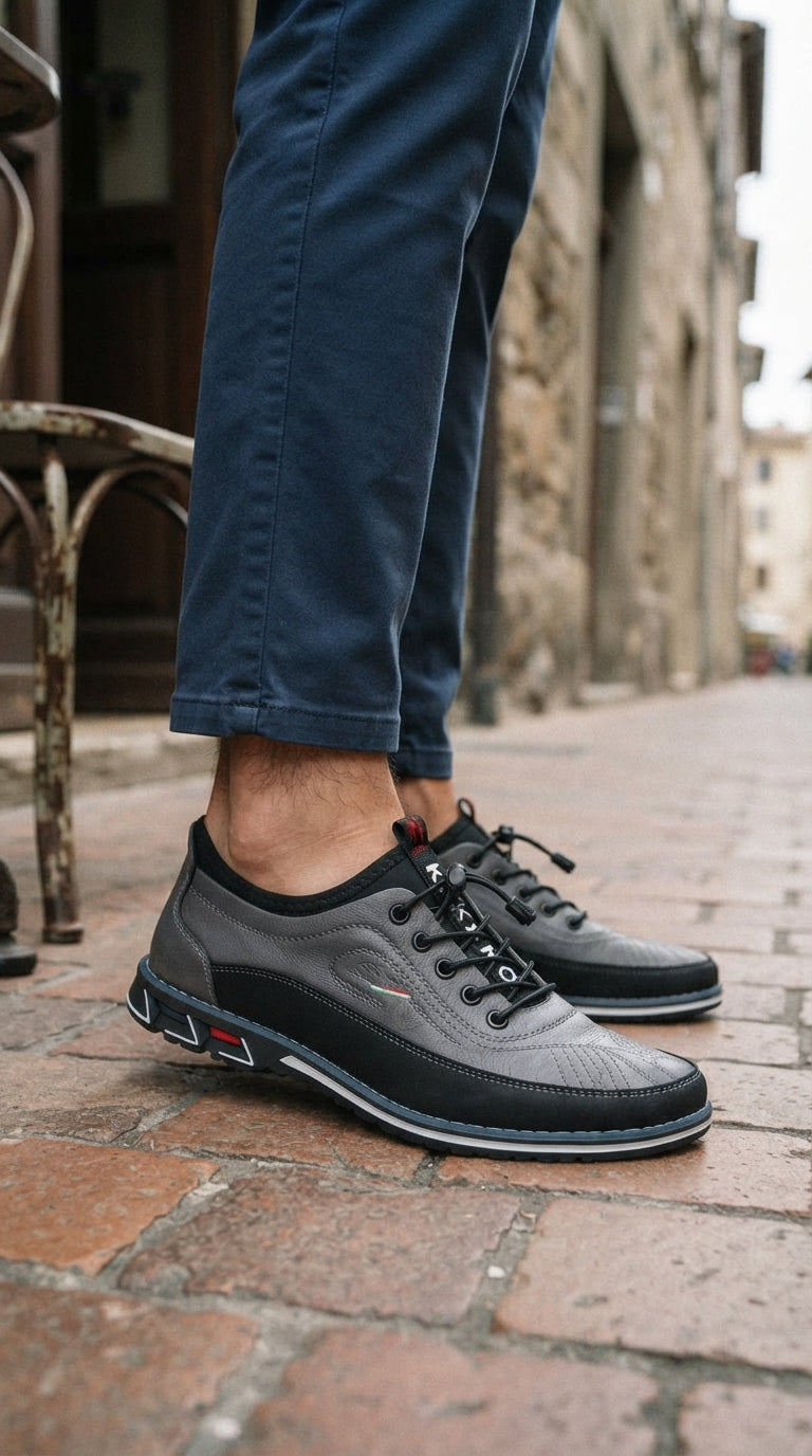 Robert | Zapatos Oxford de Piel Hechos a Mano - Gris
