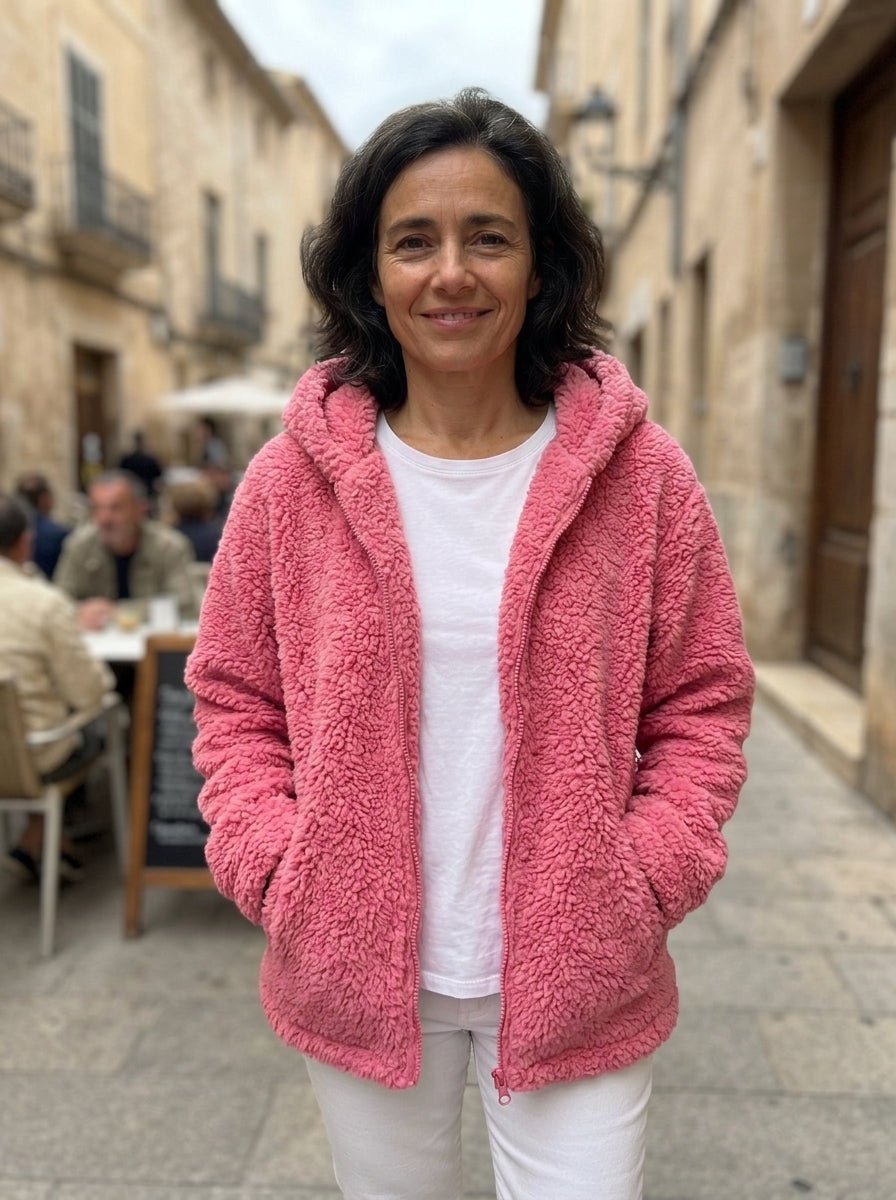 Chaqueta Polar con Capucha y Cremallera para Mujer - Cendalia