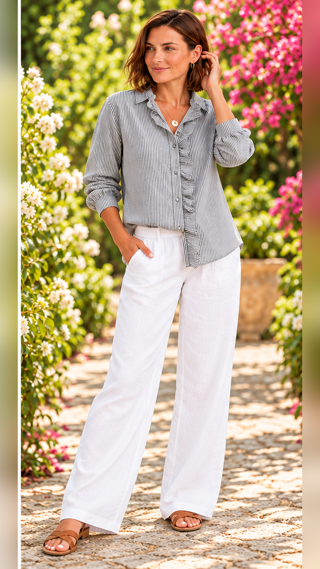 eva, modelo C en jardín, vista 3, formato 9:16