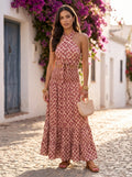 Justa conjunto de dos piezas con cuello halter