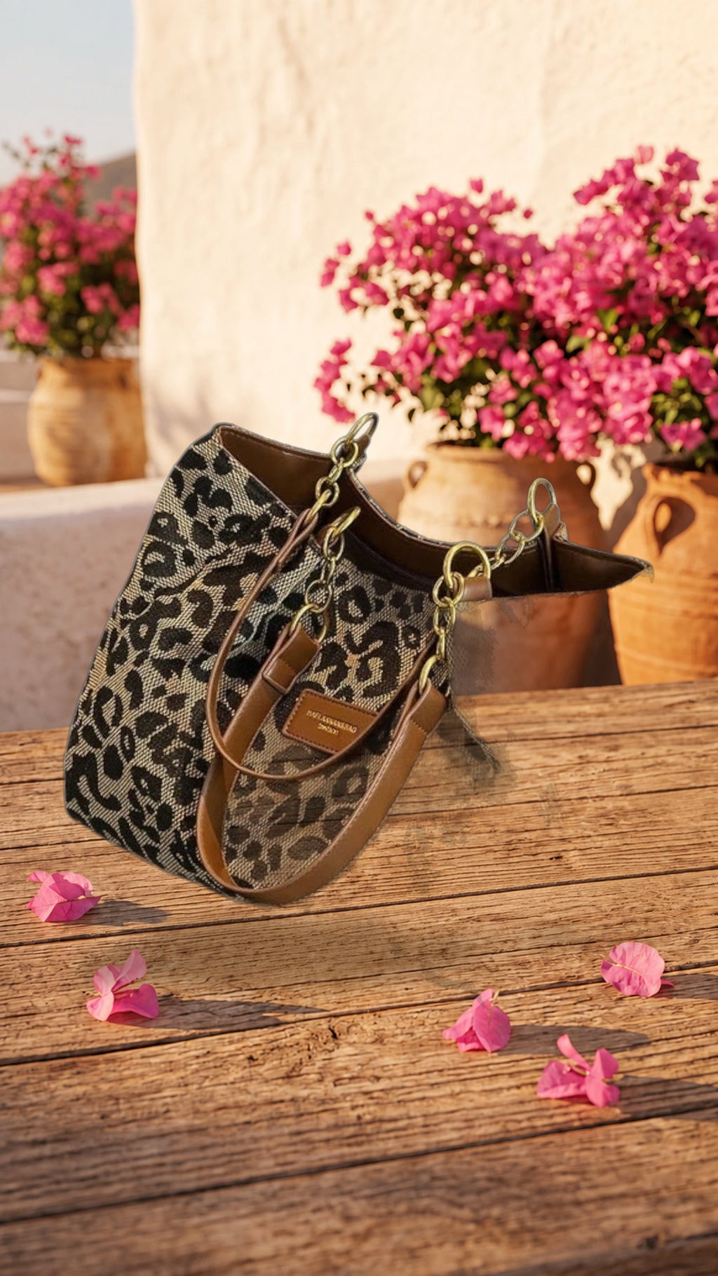 Leonara | Bolso bandolera con estampado de leopardo - Cendalia
