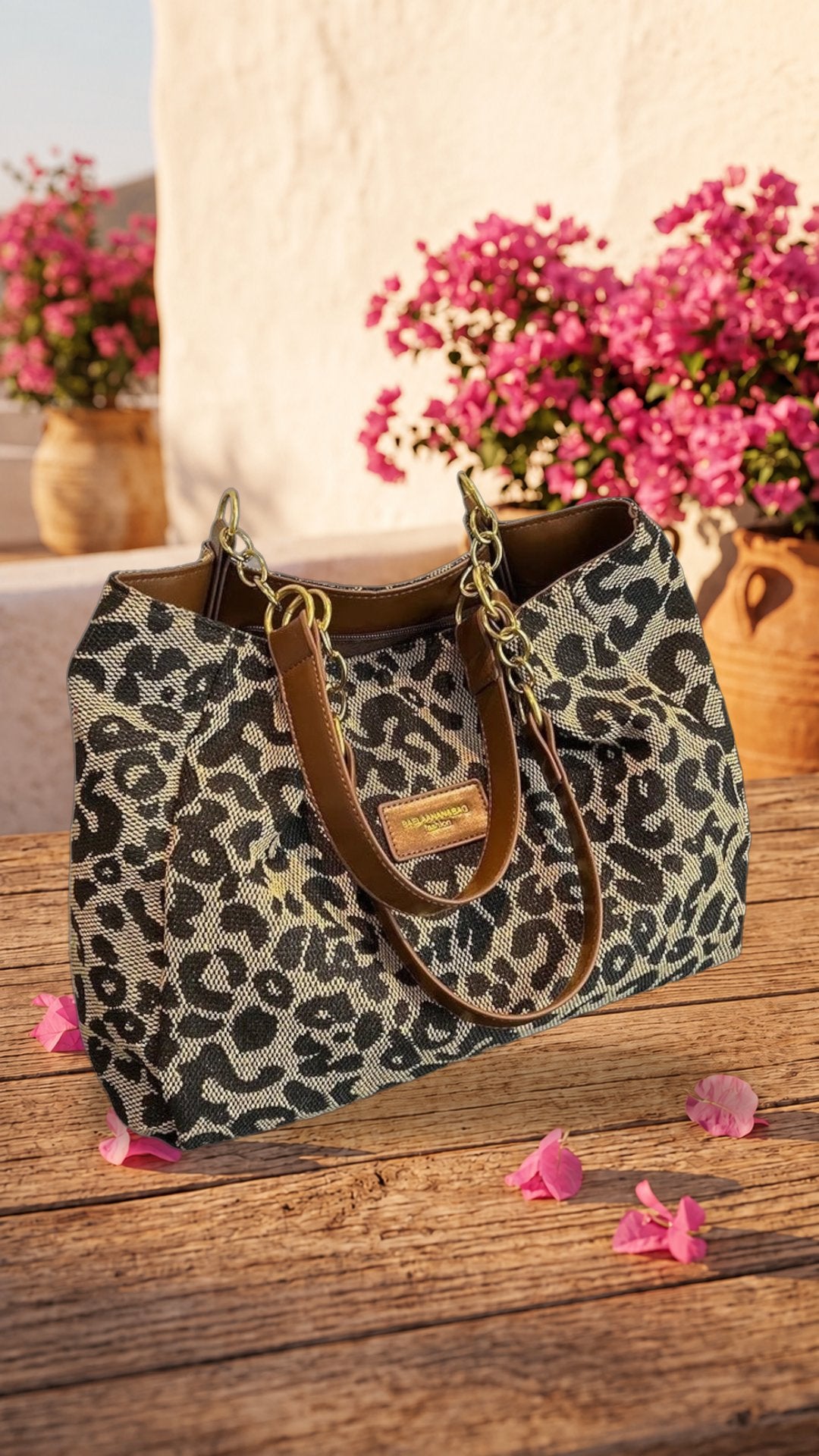 Leonara | Bolso bandolera con estampado de leopardo - Cendalia