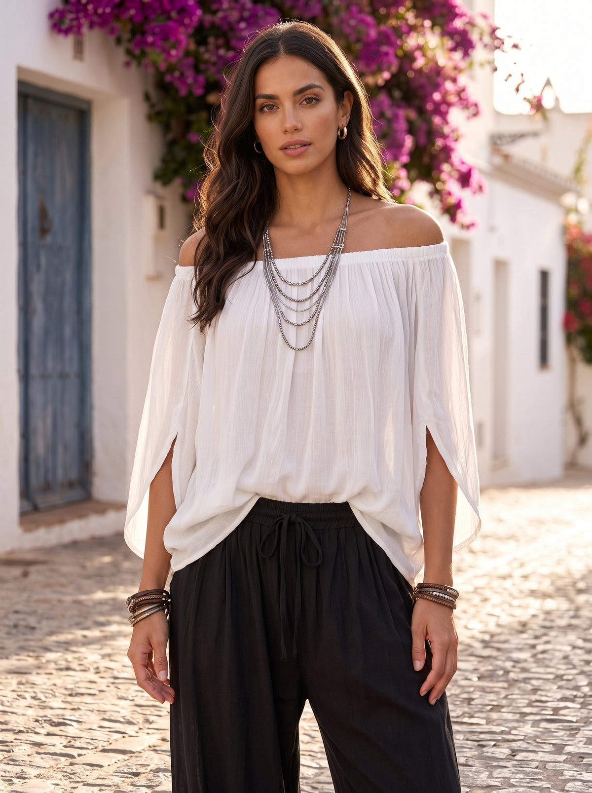 Luna conjunto hombros descubiertos - detalle
