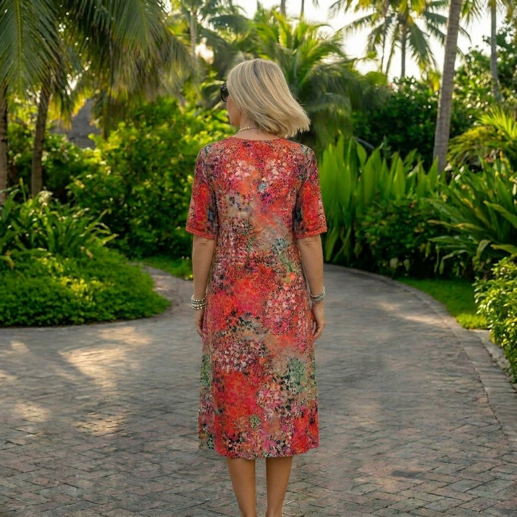 Lunara | Vestido Flotante con Cintura Esculpida