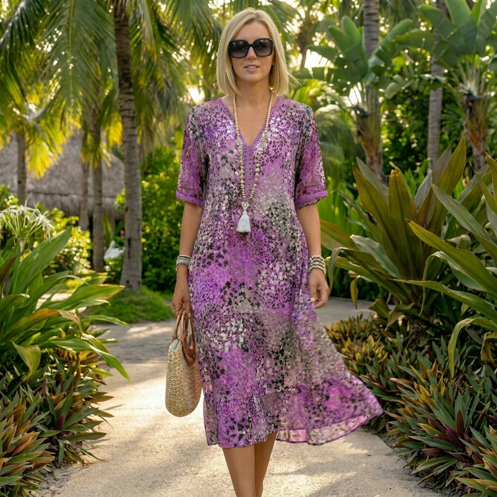 Lunara | Vestido Flotante con Cintura Esculpida
