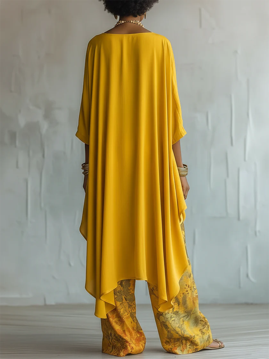 Guilia | Conjunto Impreso Floral Artístico Elegante
