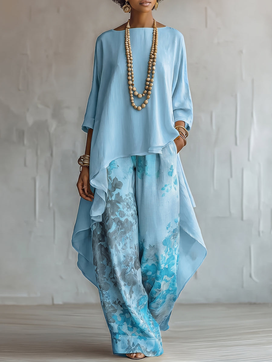 Guilia | Conjunto Impreso Floral Artístico Elegante