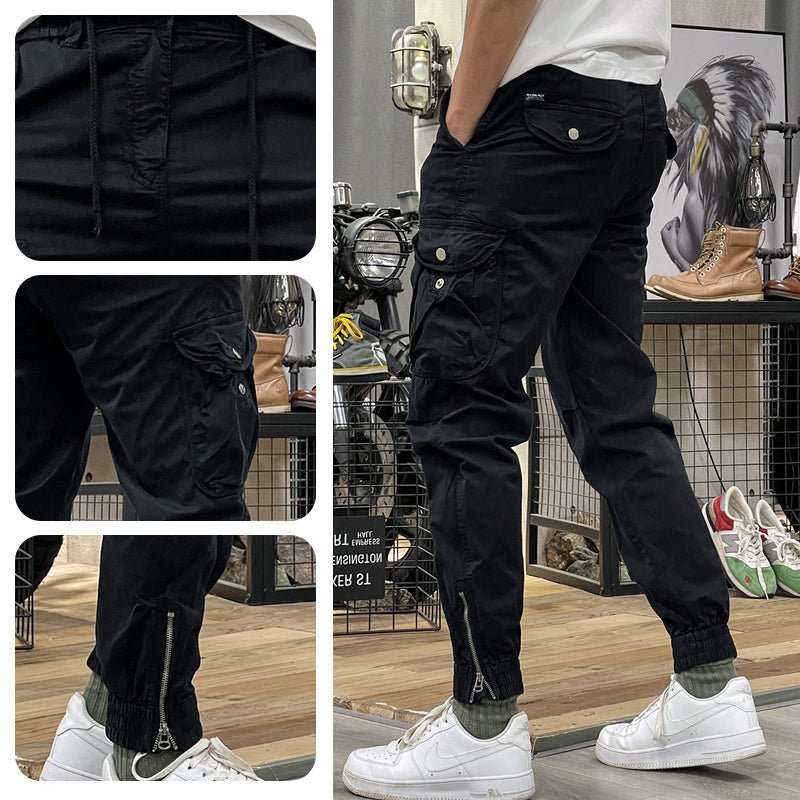 Pantalones Cargo Marino Multibolsillo - Cendalia