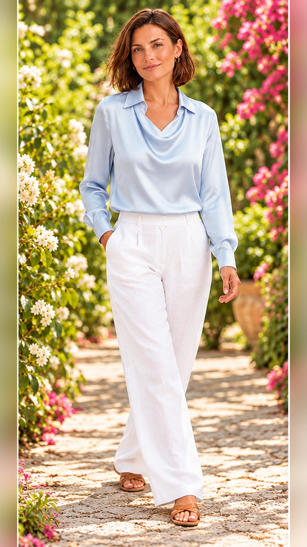 silvia, modelo C en jardín, formato 9:16, vista 5