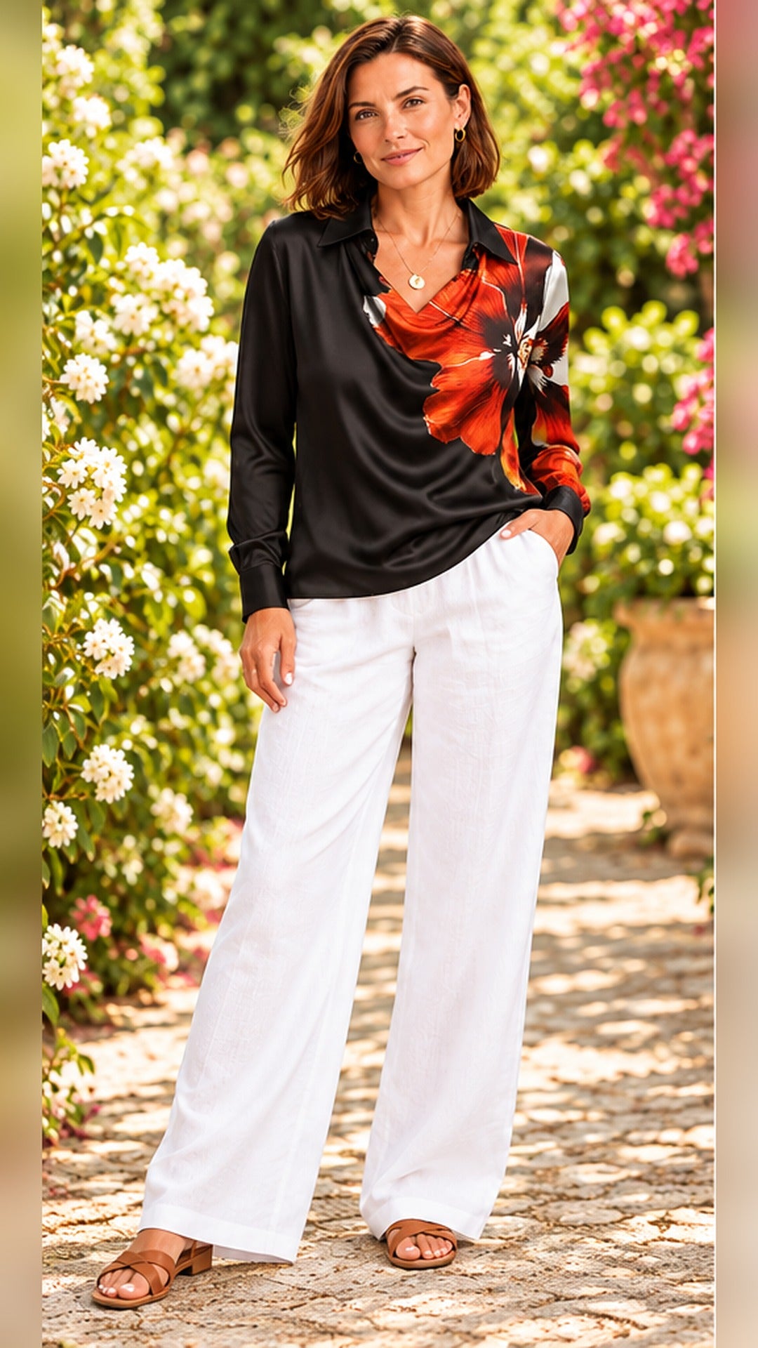silvia, modelo C en jardín, formato 9:16, vista 7