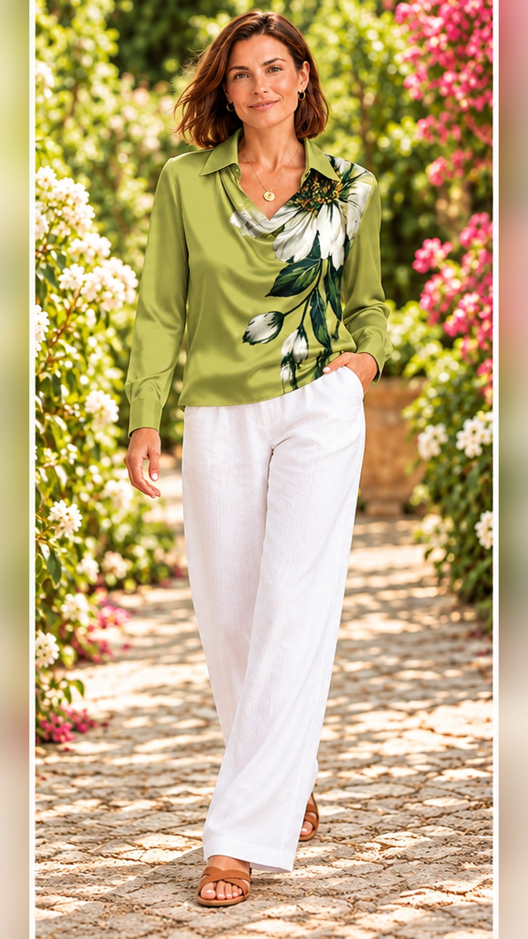 silvia, modelo C en jardín, formato 9:16, vista 8