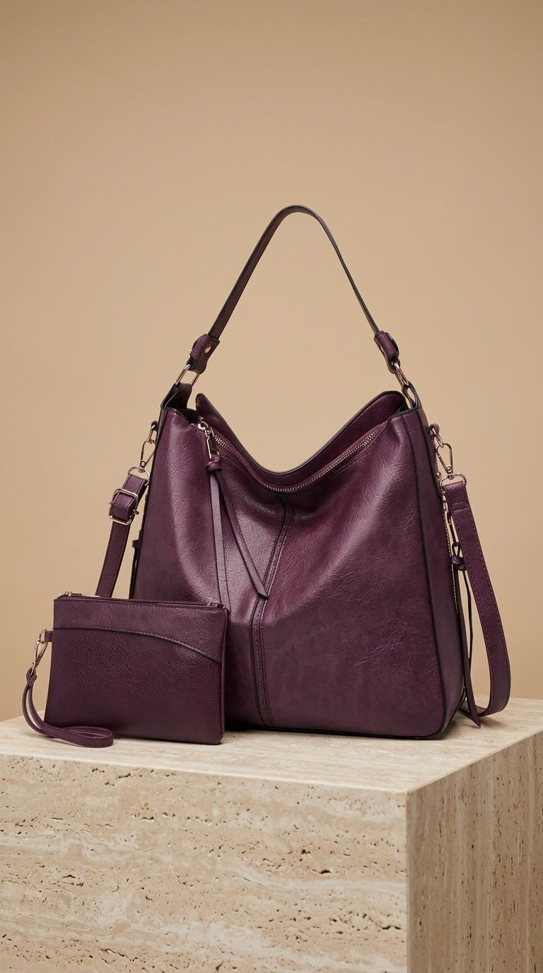 Sofía | Bolso hobo de lujo de piel antirrobo