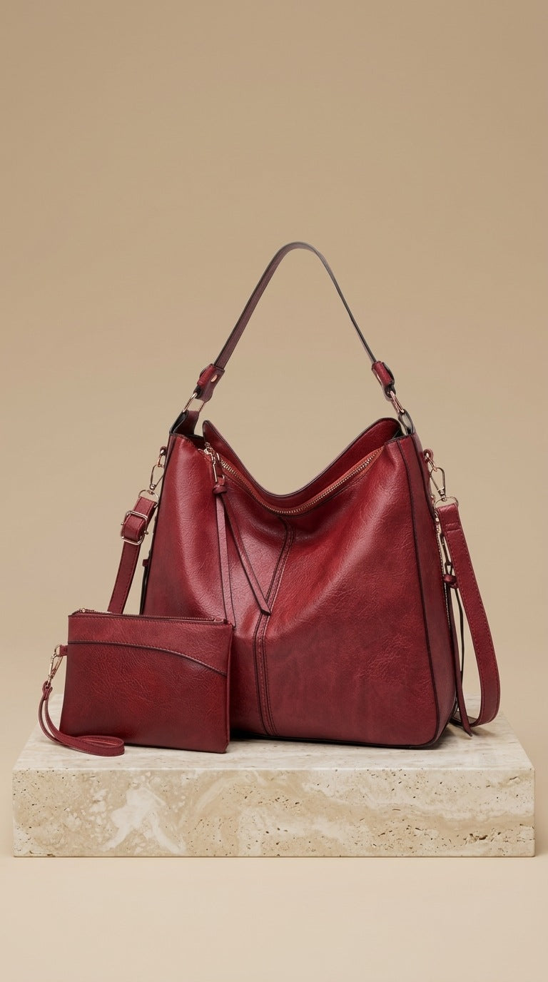 Sofía | Bolso hobo de lujo de piel antirrobo