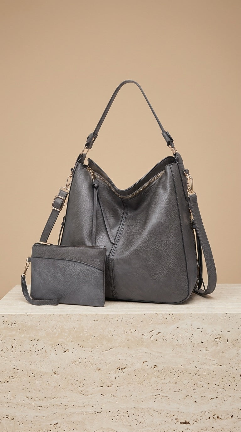 Sofía | Bolso hobo de lujo de piel antirrobo